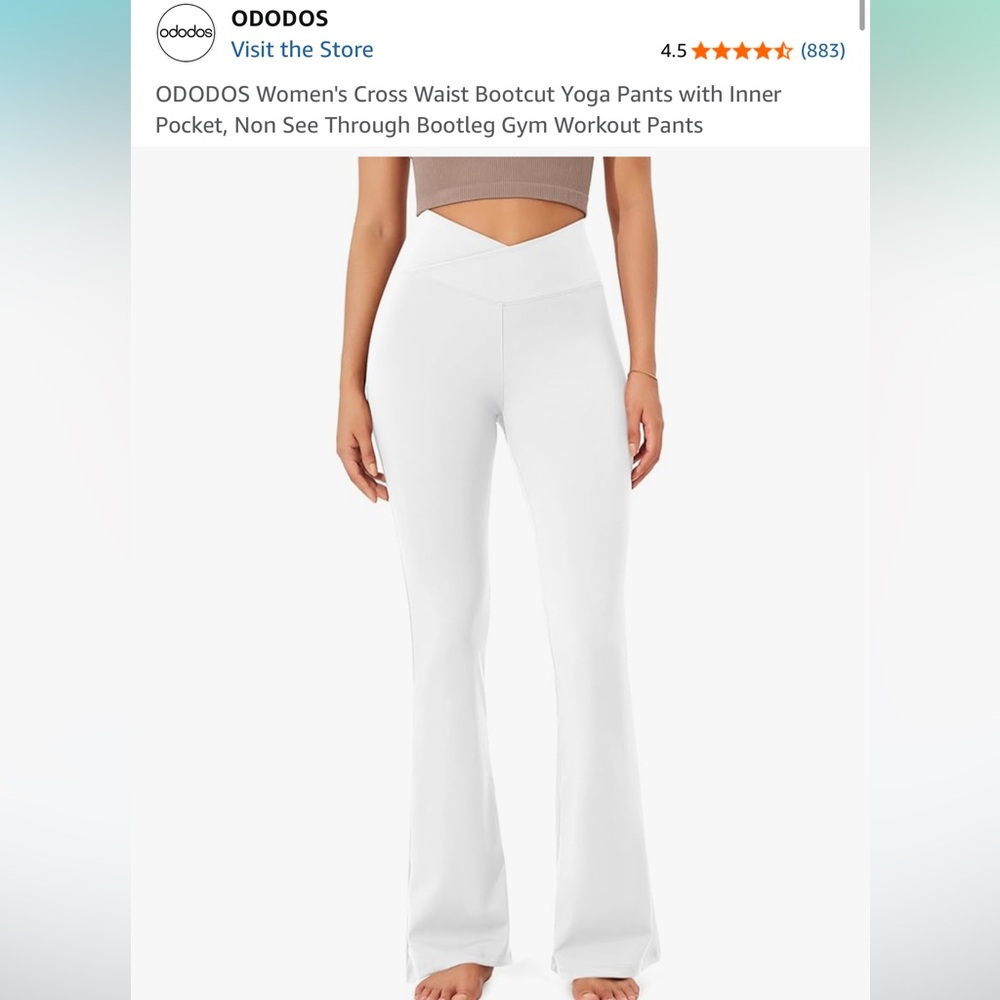Ododos White Women's Flare Pants XS